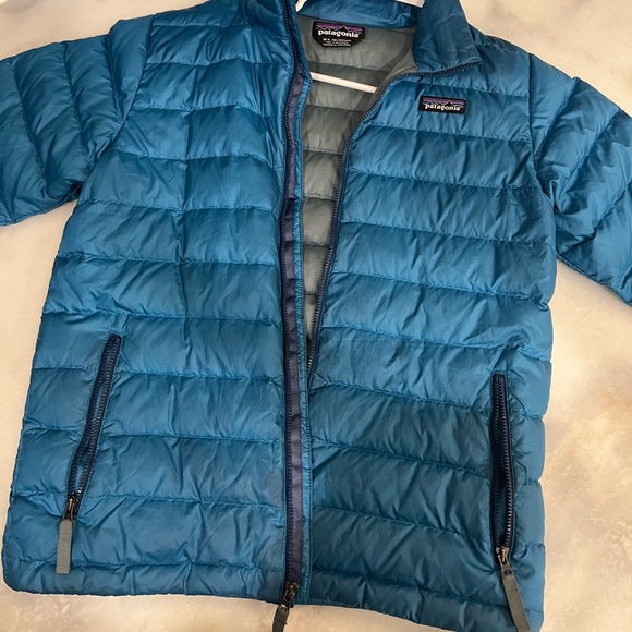 Patagonia Kids Blue Puffer Jacket 10
